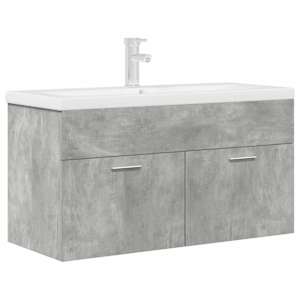 Kopalniški umivalnik z vgrajenim umivalnikom pipo Betonsko sivo