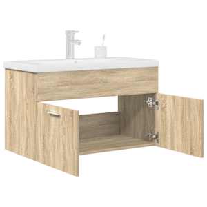 Koupelnová umyvadlová skříňka s vestavěným umyvadlem a baterií - obrázek 1