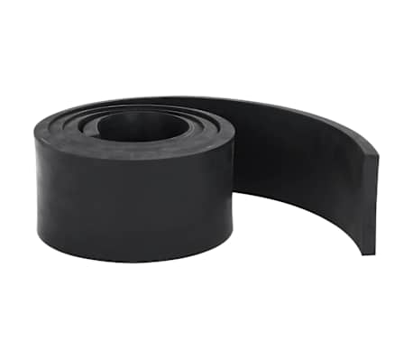 vidaXL Bordure en caoutchouc de chasse-neige noir 180x10x1 cm