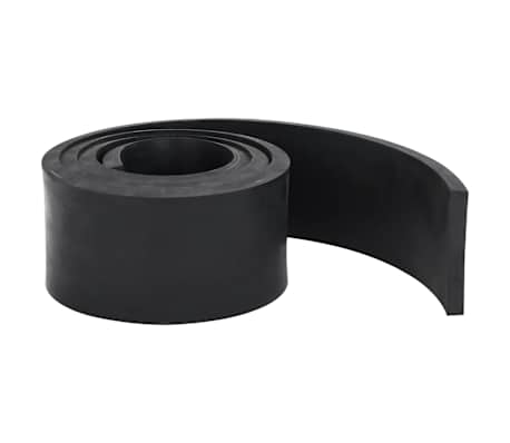 vidaXL Gummikant for snøplog svart 200x10x1 cm