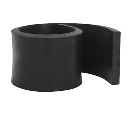 vidaXL gumiszegély hókotróhoz fekete 80x15x2 cm