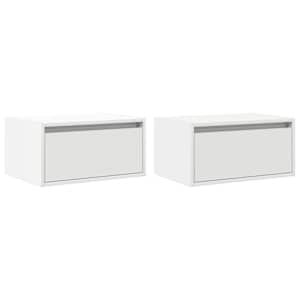 Nástěnné noční stolky s LED osvětlením 2 ks bílé - obrázek 3