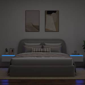 Nástěnné noční stolky s LED osvětlením 2 ks bílé - obrázek 5