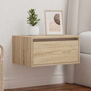 Nástěnný noční stolek s LED osvětlením dub sonoma - obrázek 4