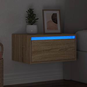 Nástěnný noční stolek s LED osvětlením dub sonoma - obrázek 5