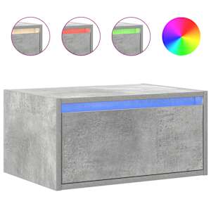 Nástěnné noční stolky s LED osvětlením 2 ks betonově šedé - obrázek 6