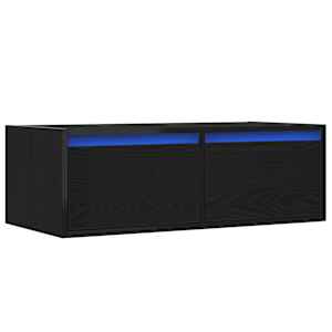 TV skříňka s LED osvětlením černý dub 75x35,5x25 cm - obrázek 3