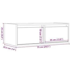 TV skříňka s LED osvětlením černý dub 75x35,5x25 cm - obrázek 14