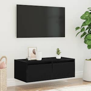 TV skříňka s LED osvětlením černý dub 75x35,5x25 cm - obrázek 4