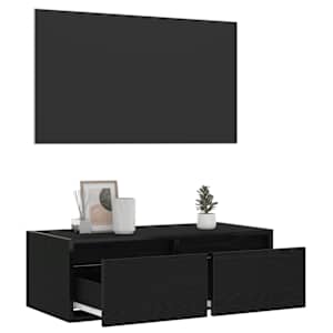 TV skříňka s LED osvětlením černý dub 75x35,5x25 cm - obrázek 5