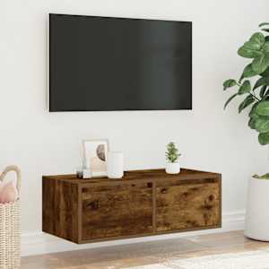 TV skříňka s LED osvětlením kouřový dub 75x35,5x25 cm - obrázek 4