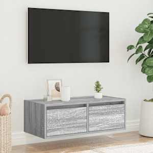 TV skříňka s LED osvětlením šedý sonoma 75x35,5x25 cm - obrázek 4