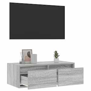TV skříňka s LED osvětlením šedý sonoma 75x35,5x25 cm - obrázek 5