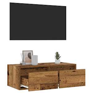 TV skříňka s LED osvětlením starého dřeva 75x35,5x25 cm - obrázek 5