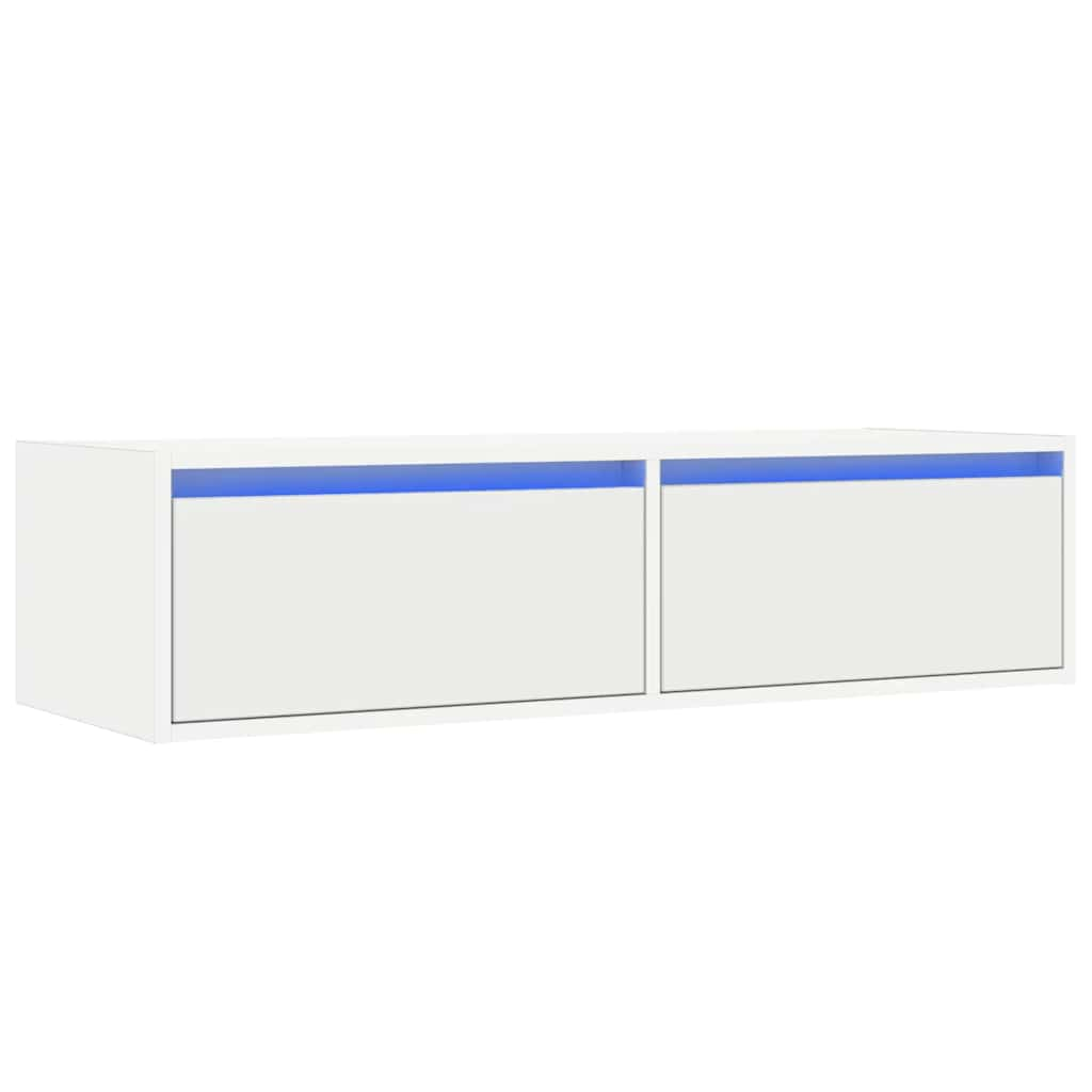 vidaXL Tv-meubel met LED-verlichting 100X35,5x25 cm wit