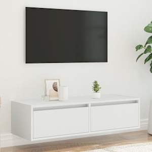 TV skříňka s LED osvětlením bílá 100X35,5x25 cm - obrázek 4