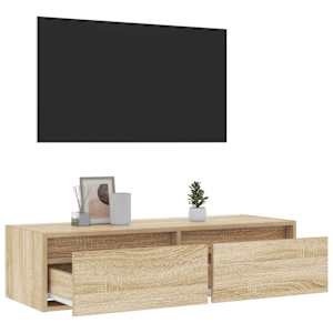 TV skříňka s LED osvětlením dub sonoma 100X35,5x25 cm - obrázek 5