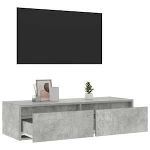 TV skříňka s LED osvětlením betonově šedá 100X35,5x25 cm - obrázek 5