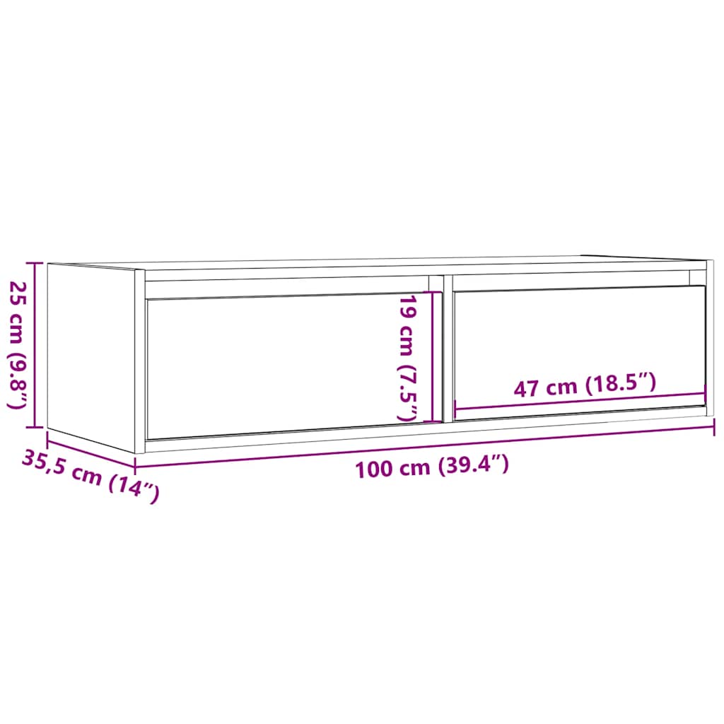TV skříňka s LED osvětlením kouřový dub 100X35,5x25 cm - obrázek 14