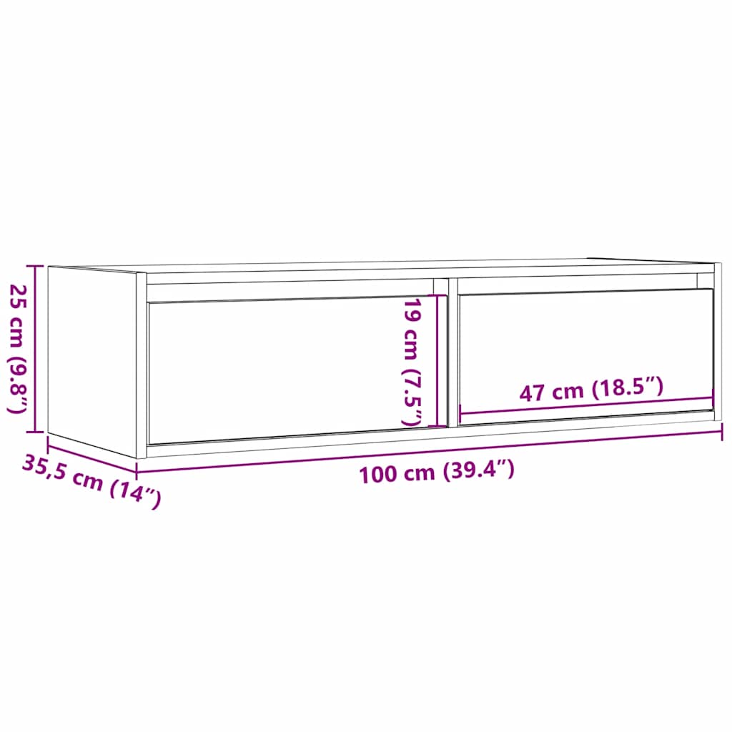 TV skříňka s LED osvětlením šedý sonoma 100X35,5x25 cm - obrázek 14