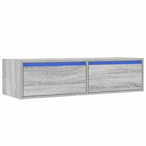 TV skříňka s LED osvětlením šedý sonoma 100X35,5x25 cm - obrázek 3
