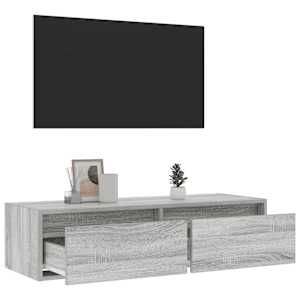 TV skříňka s LED osvětlením šedý sonoma 100X35,5x25 cm - obrázek 5