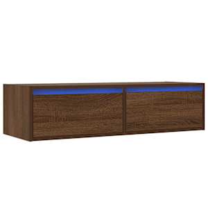 TV skříňka s LED osvětlením hnědý dub 100X35,5x25 cm - obrázek 3