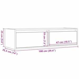 TV skříňka s LED osvětlením hnědý dub 100X35,5x25 cm - obrázek 14