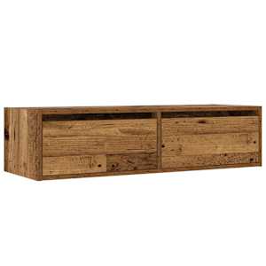 TV skříňka s LED osvětlením starého dřeva 100X35,5x25 cm - obrázek 6