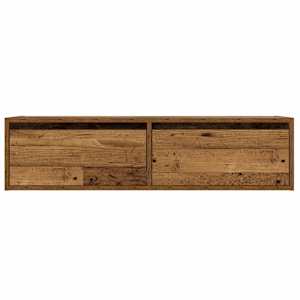 TV skříňka s LED osvětlením starého dřeva 100X35,5x25 cm - obrázek 7