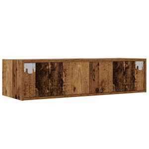 TV skříňka s LED osvětlením starého dřeva 100X35,5x25 cm - obrázek 9