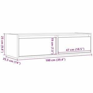 TV skříňka s LED osvětlením dub artisan 100X35,5x25 cm - obrázek 14