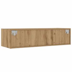 TV skříňka s LED osvětlením dub artisan 100X35,5x25 cm - obrázek 9