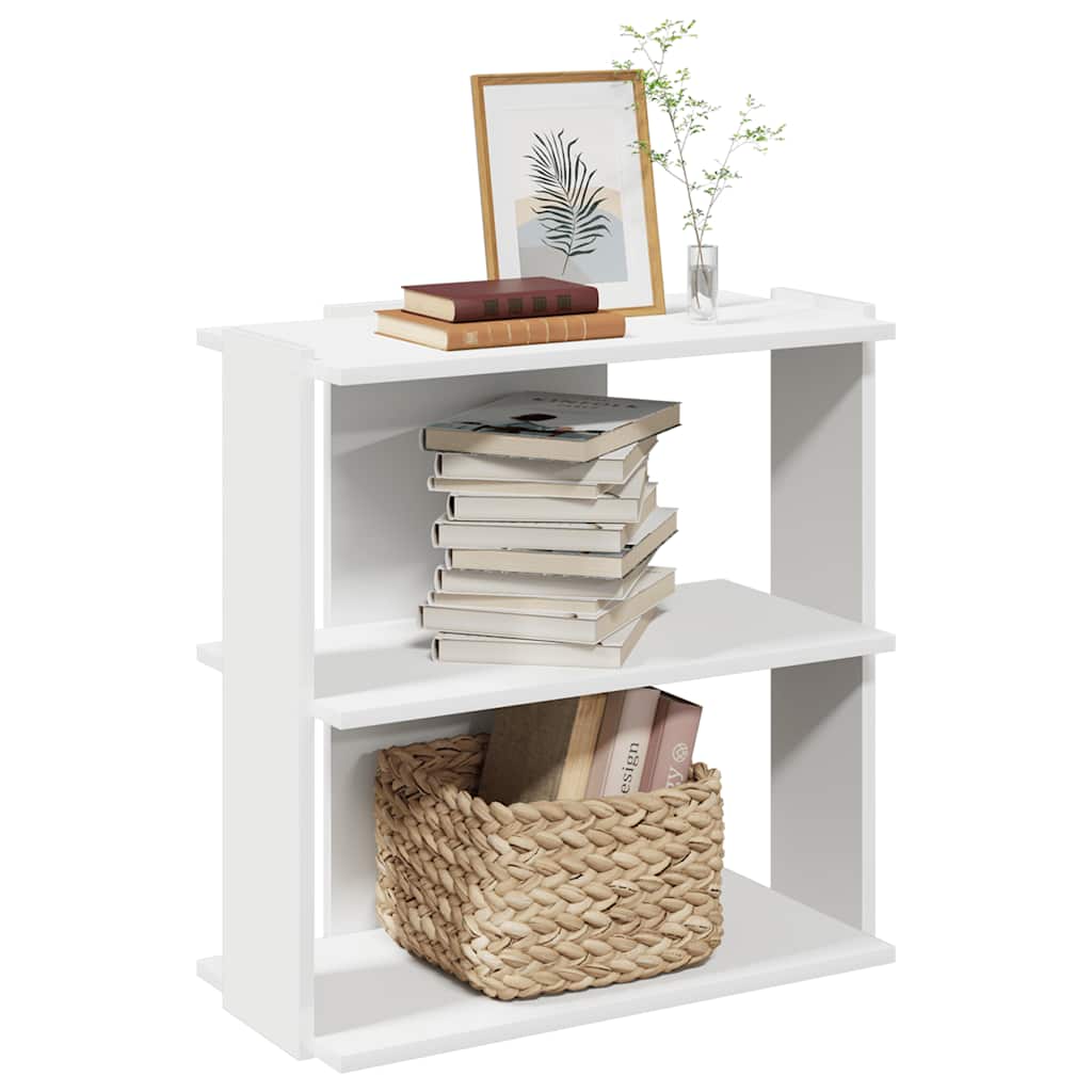vidaXL bogreol med 3 hylder 60x30x60 cm konstrueret træ hvid