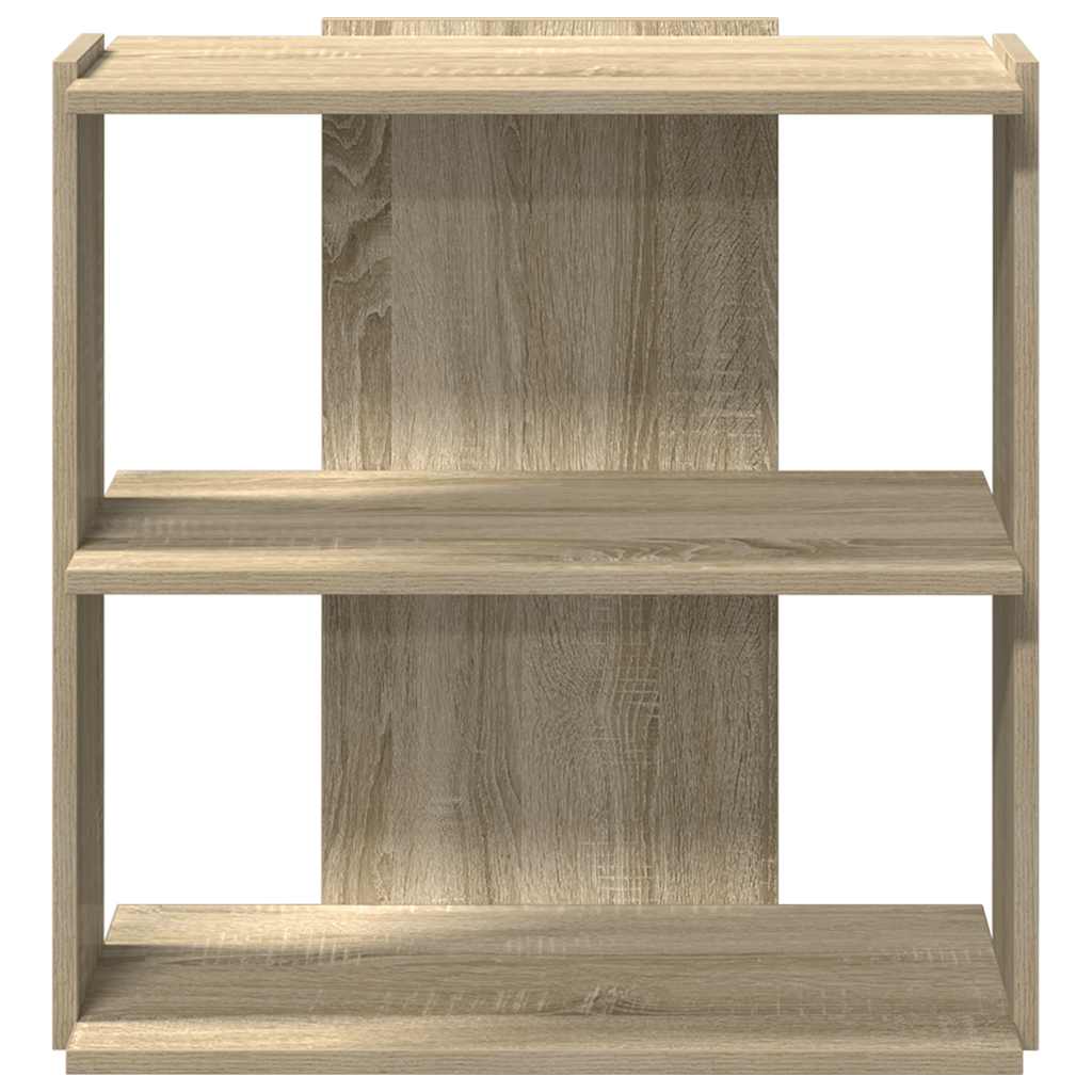 vidaXL Boekenkast 3-laags 60x30x60 cm bewerkt hout sonoma eikenkleurig