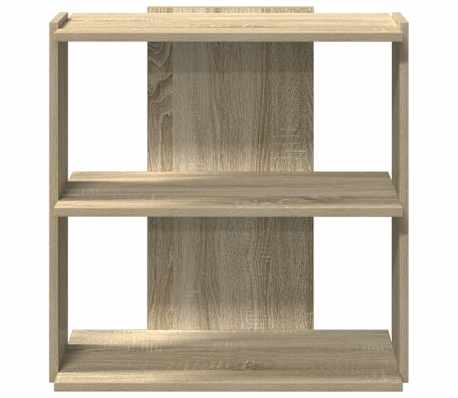 vidaXL Boekenkast 3-laags 60x30x60 cm bewerkt hout sonoma eikenkleurig