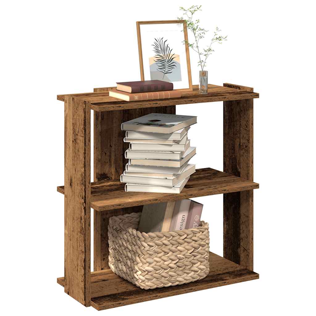 vidaXL Bücherregal 3 Böden Altholz-Optik 60x30x60 cm Holzwerkstoff