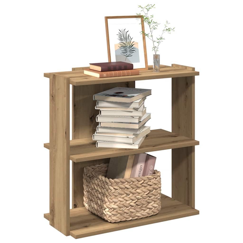 vidaXL Bücherregal 3 Böden Artisan-Eiche 60x30x60 cm Holzwerkstoff