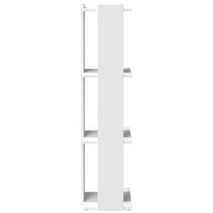 Knihovna se 3 policemi bílá 60x30x120 cm kompozit - obrázek 5