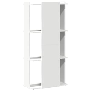 Knihovna se 3 policemi bílá 60x30x120 cm kompozit - obrázek 6