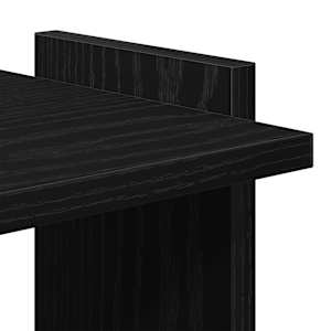 Knihovna se 3 policemi černá 60 x 30 x 120 cm kompozitní dřevo - obrázek 7