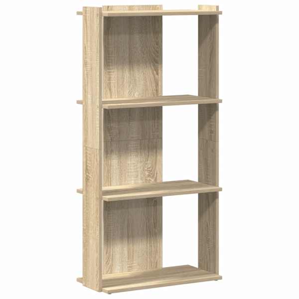 vidaXL raamaturiiul 3 korrust, Sonoma tamm, 60x30x120 cm, tehispuit