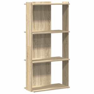 Knihovna se 3 policemi dub sonoma 60x30x120 cm kompozitní dřevo - obrázek 2