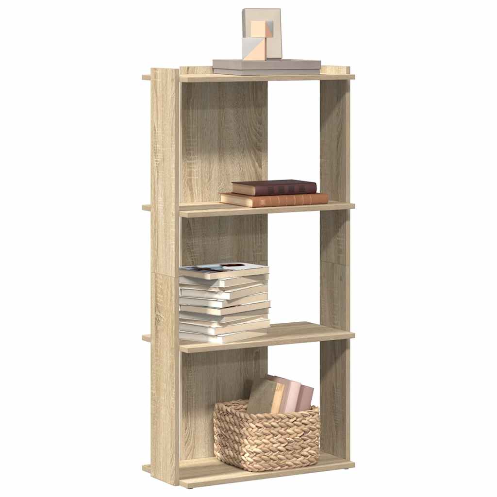 vidaXL Bücherregal 3 Böden Sonoma-Eiche 60x30x120 cm Holzwerkstoff