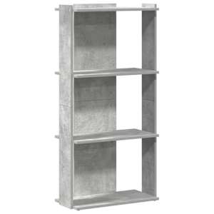 Knihovna se 3 policemi betonově šedá 60x30x120 cm kompozit - obrázek 2