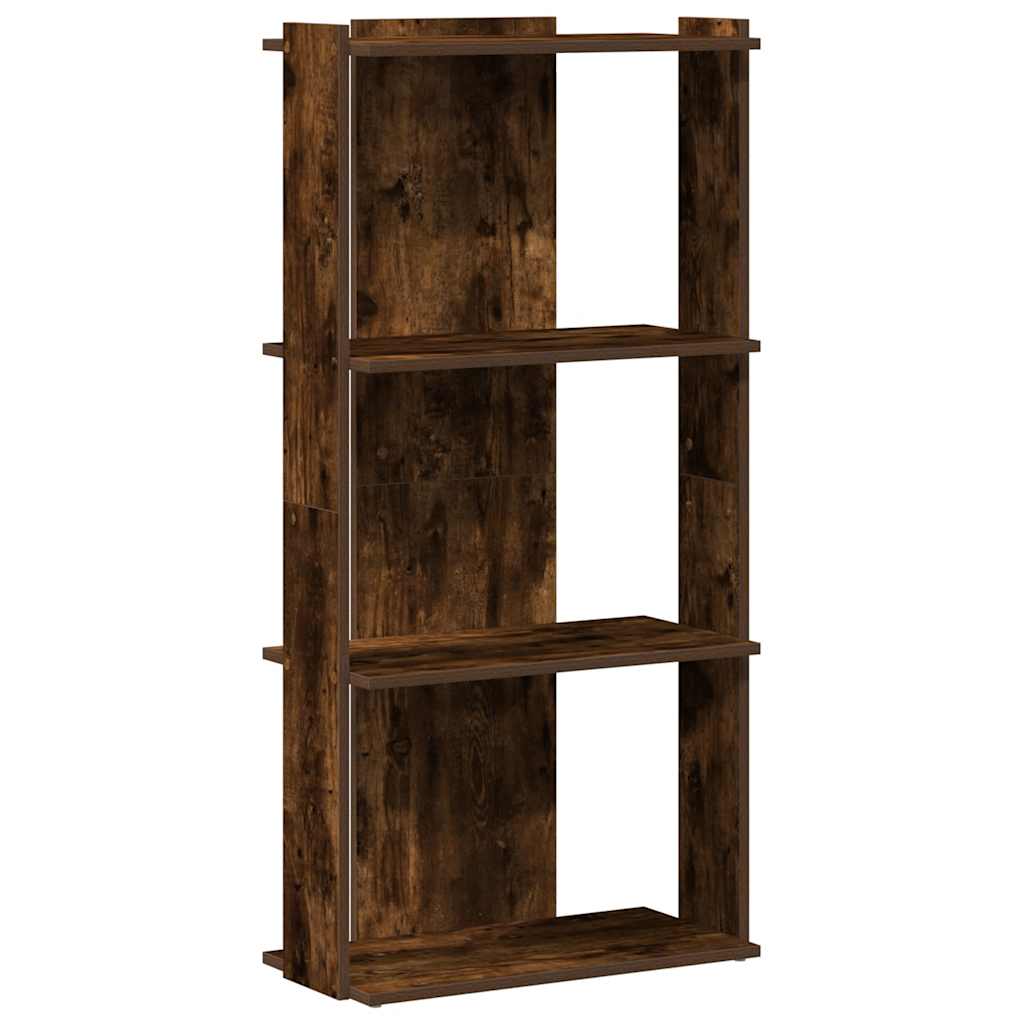 vidaXL Knihovna se 3 policemi kouřový dub 60 x 30 x 120 cm kompozit