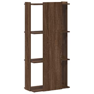 Knihovna se 3 policemi hnědý dub 60x30x120 cm kompozitní dřevo - obrázek 6