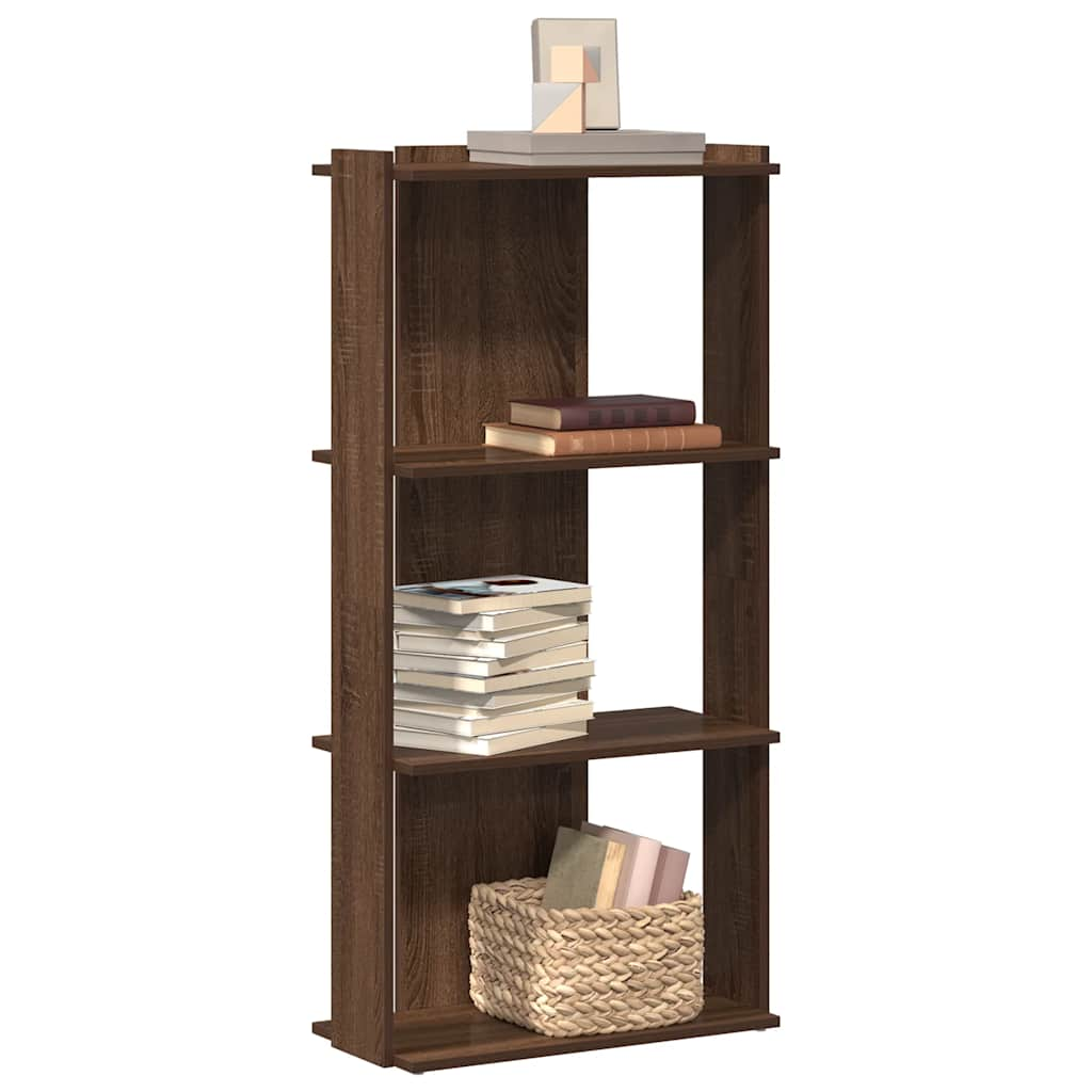 vidaXL Bücherregal 3 Böden Braun Eiche-Optik 60x30x120cm Holzwerkstoff