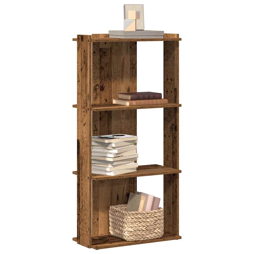 vidaXL Bücherregal 3 Böden Altholz-Optik 60x30x120 cm Holzwerkstoff