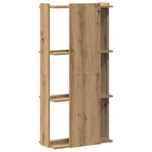 Knihovna se 3 policemi dub artisan 60x30x120 cm kompozit - obrázek 6
